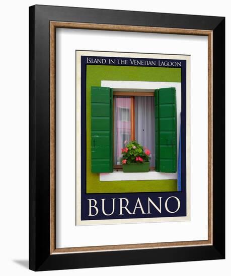 Burano Window, Italy 22-Anna Siena-Framed Giclee Print