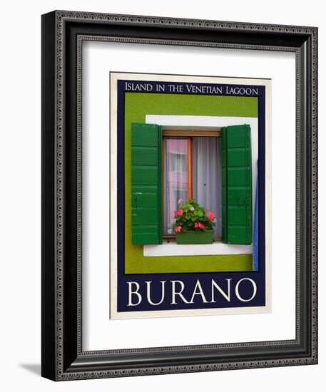 Burano Window, Italy 22-Anna Siena-Framed Giclee Print