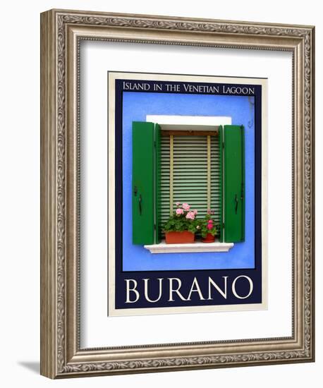 Burano Window, Italy 23-Anna Siena-Framed Giclee Print