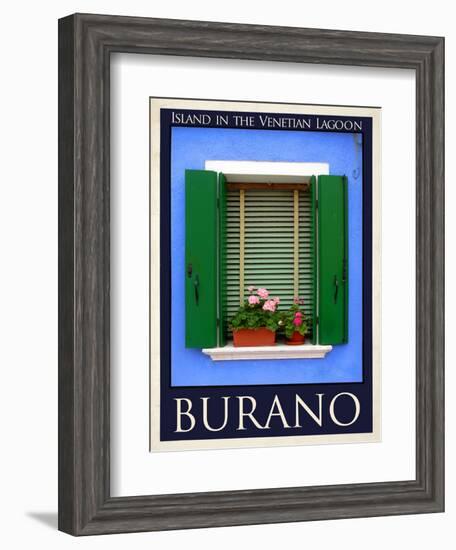 Burano Window, Italy 23-Anna Siena-Framed Giclee Print