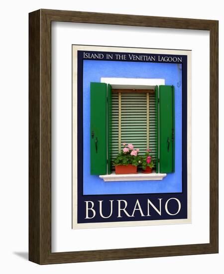 Burano Window, Italy 23-Anna Siena-Framed Giclee Print