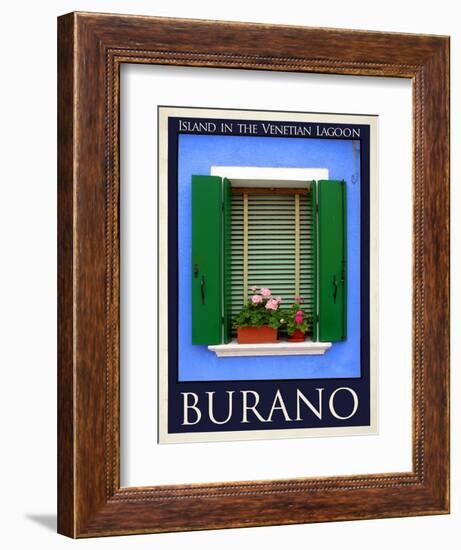 Burano Window, Italy 23-Anna Siena-Framed Giclee Print