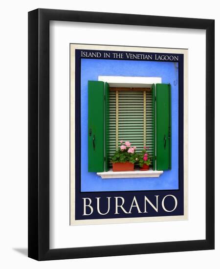 Burano Window, Italy 23-Anna Siena-Framed Giclee Print