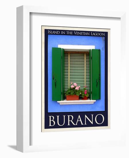 Burano Window, Italy 23-Anna Siena-Framed Giclee Print