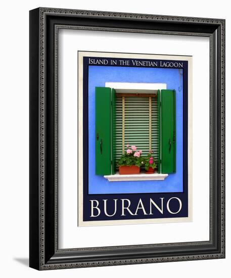 Burano Window, Italy 23-Anna Siena-Framed Giclee Print