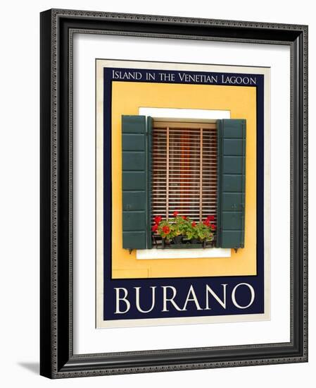 Burano Window, Italy 24-Anna Siena-Framed Giclee Print