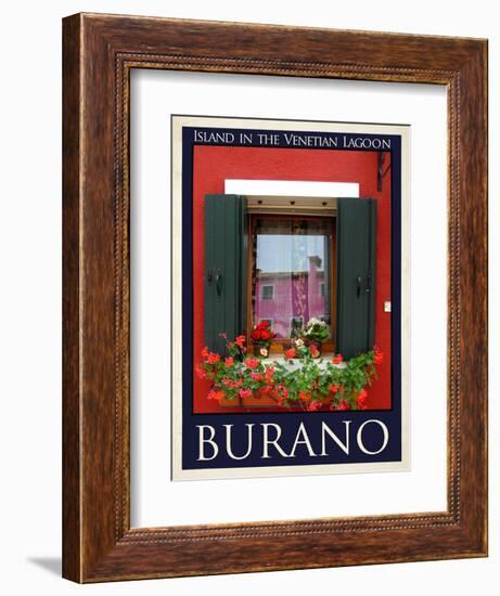 Burano Window, Italy  25-Anna Siena-Framed Giclee Print