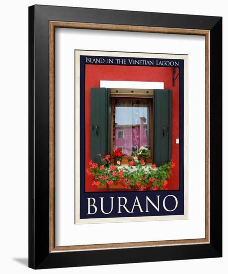 Burano Window, Italy  25-Anna Siena-Framed Giclee Print