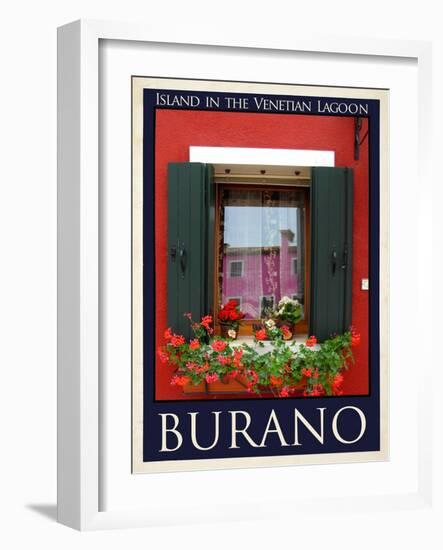 Burano Window, Italy  25-Anna Siena-Framed Giclee Print