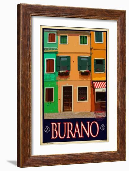 Burano Window, Italy 2-Anna Siena-Framed Giclee Print