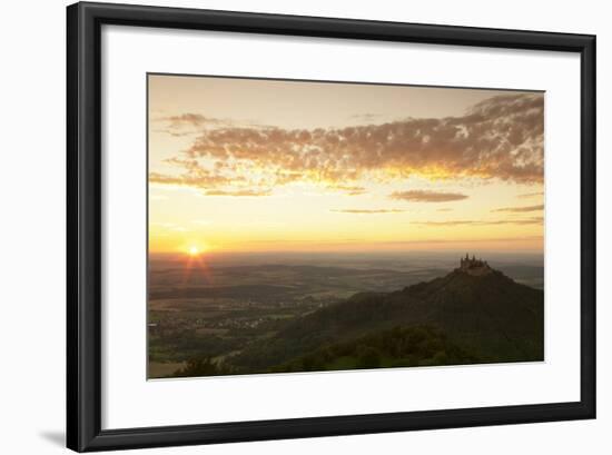 Burg Hohenzollern Castle at Sunset, Hechingen, Swabian Alps, Baden-Wurttemberg, Germany, Europe-Markus Lange-Framed Photographic Print