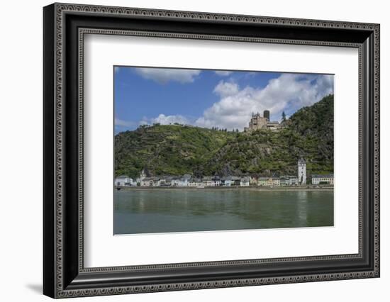 Burg Katz, Katz Castle, St Goarshausen, St Goar, Rhine River, Germany-Jim Engelbrecht-Framed Photographic Print