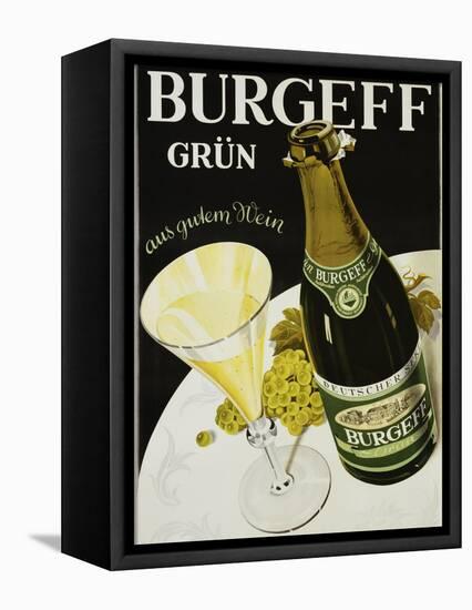 Burgeff Grun Champagne Advertisement Poster-null-Framed Premier Image Canvas