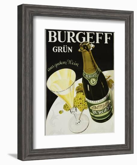 Burgeff Grun Champagne Advertisement Poster-null-Framed Giclee Print