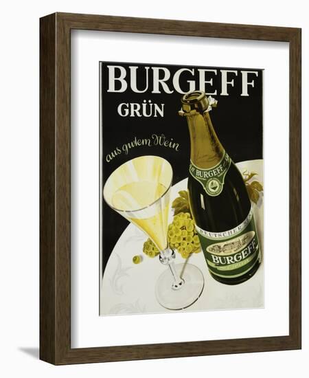 Burgeff Grun Champagne Advertisement Poster-null-Framed Giclee Print