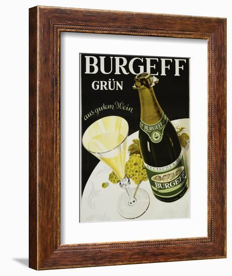 Burgeff Grun Champagne Advertisement Poster-null-Framed Giclee Print