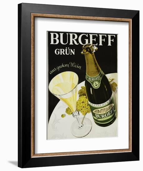 Burgeff Grun Champagne Advertisement Poster-null-Framed Giclee Print