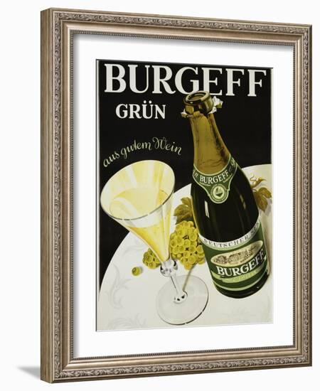 Burgeff Grun Champagne Advertisement Poster-null-Framed Giclee Print