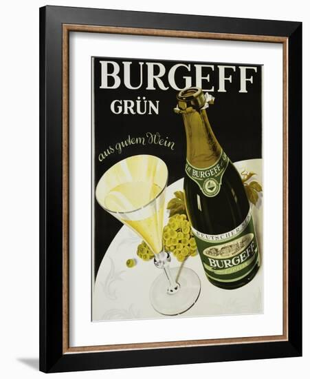 Burgeff Grun Champagne Advertisement Poster-null-Framed Giclee Print