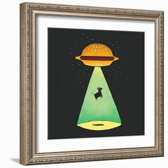 Burger Abduction-Michael Buxton-Framed Premium Giclee Print