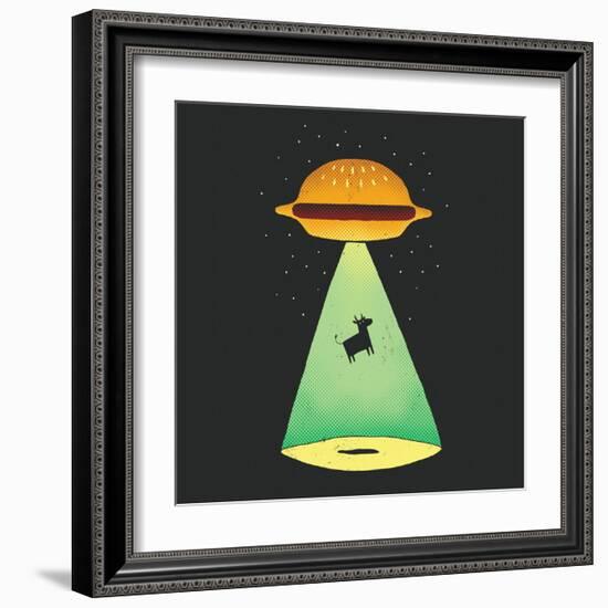 Burger Abduction-Michael Buxton-Framed Premium Giclee Print