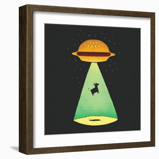 Burger Abduction-Michael Buxton-Framed Premium Giclee Print