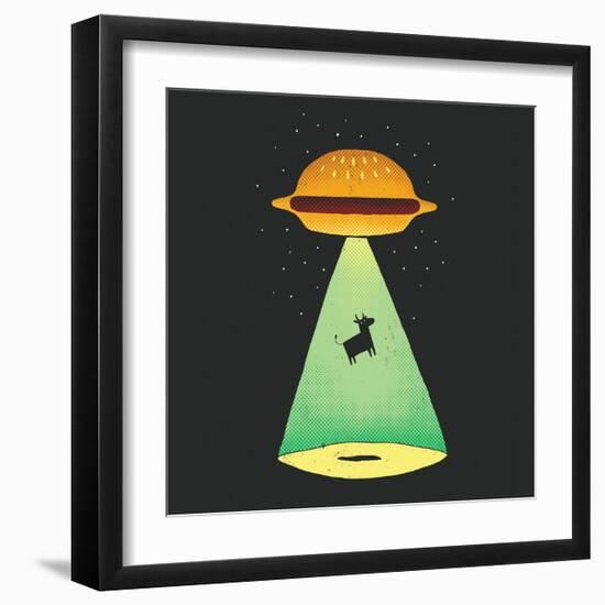 Burger Abduction-Michael Buxton-Framed Art Print