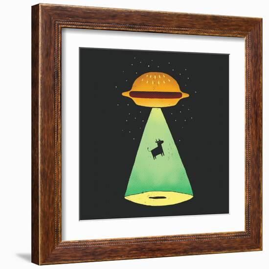 Burger Abduction-Michael Buxton-Framed Art Print