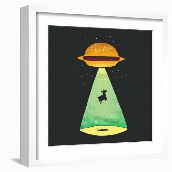 Burger Abduction-Michael Buxton-Framed Art Print