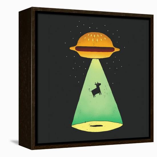 Burger Abduction-Michael Buxton-Framed Stretched Canvas