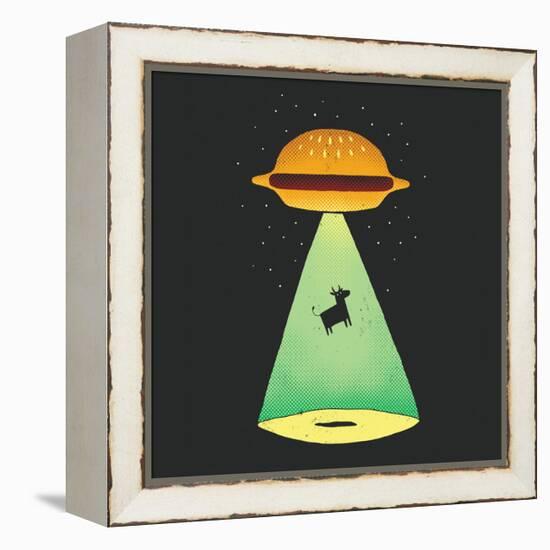 Burger Abduction-Michael Buxton-Framed Stretched Canvas