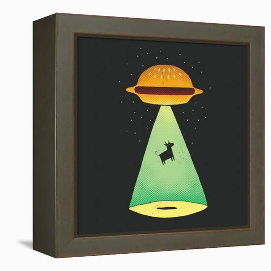 Burger Abduction-Michael Buxton-Framed Stretched Canvas