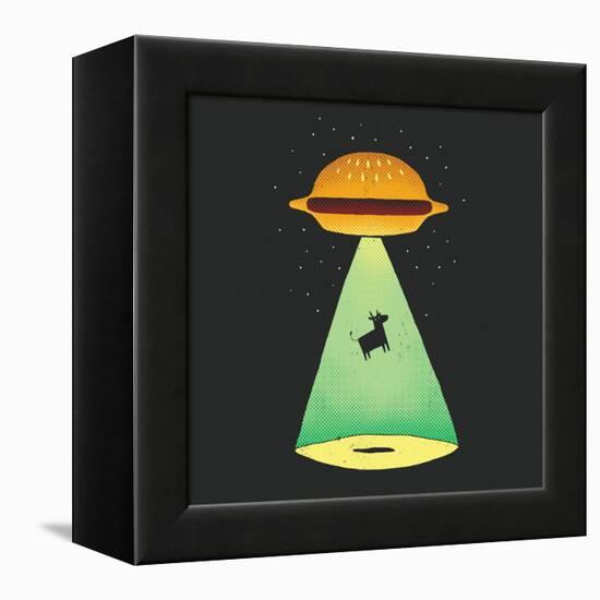 Burger Abduction-Michael Buxton-Framed Stretched Canvas