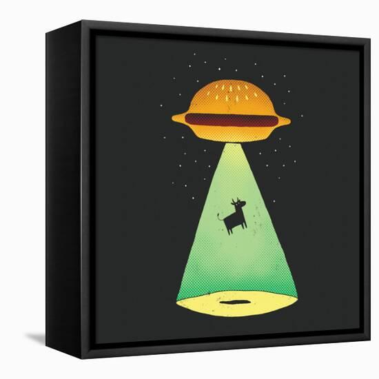 Burger Abduction-Michael Buxton-Framed Stretched Canvas