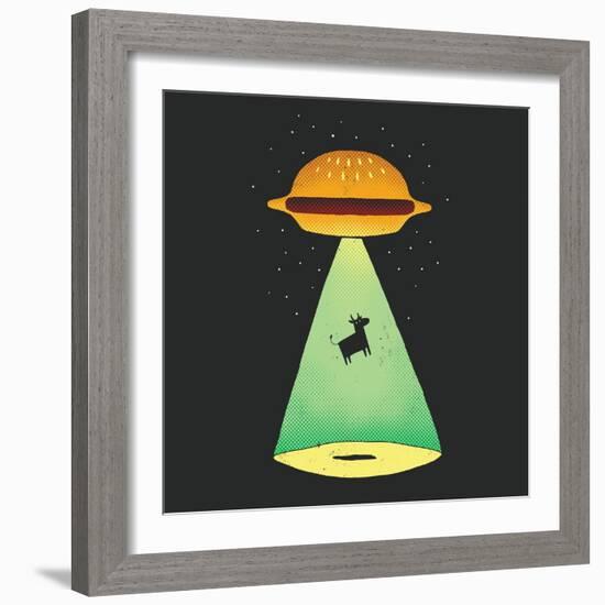 Burger Abduction-Michael Buxton-Framed Art Print