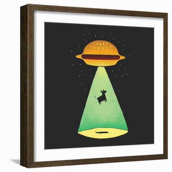 Burger Abduction-Michael Buxton-Framed Art Print