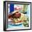 Burger At a Barbeque-David Munns-Framed Premium Photographic Print