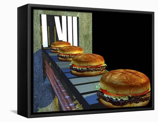 Burger Factory, Artwork-Christian Darkin-Framed Premier Image Canvas