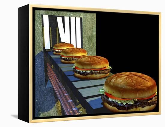 Burger Factory, Artwork-Christian Darkin-Framed Premier Image Canvas