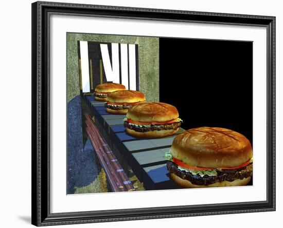 Burger Factory, Artwork-Christian Darkin-Framed Photographic Print