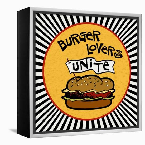 Burger Lovers Unite-Kate Ward Thacker-Framed Premier Image Canvas