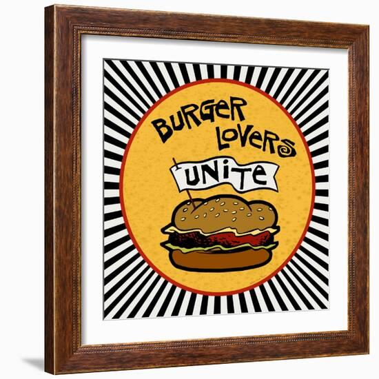 Burger Lovers Unite-Kate Ward Thacker-Framed Giclee Print