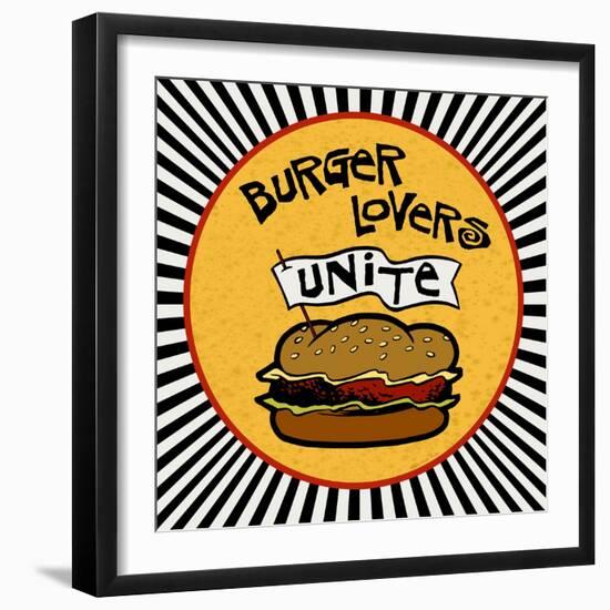 Burger Lovers Unite-Kate Ward Thacker-Framed Giclee Print