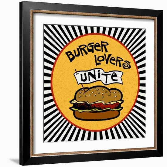 Burger Lovers Unite-Kate Ward Thacker-Framed Giclee Print