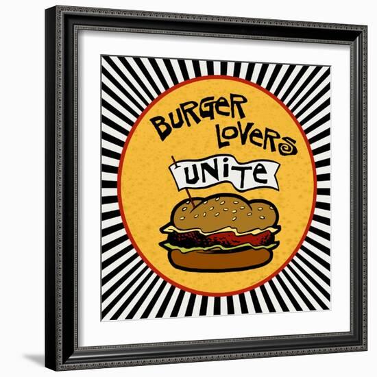 Burger Lovers Unite-Kate Ward Thacker-Framed Giclee Print