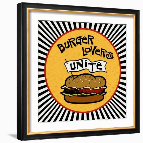 Burger Lovers Unite-Kate Ward Thacker-Framed Giclee Print