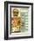 Burgers Menu Set Retro-elfivetrov-Framed Art Print