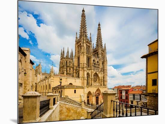 Burgos, Burgos Province, Castile y Leon, Spain. The Gothic cathedral. Construction began in the...-null-Mounted Photographic Print