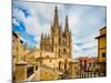 Burgos, Burgos Province, Castile y Leon, Spain. The Gothic cathedral. Construction began in the...-null-Mounted Photographic Print