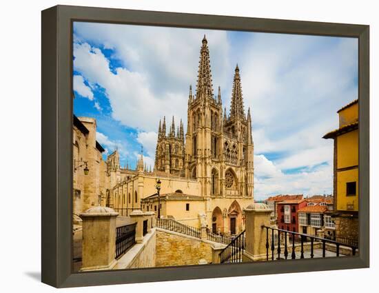 Burgos, Burgos Province, Castile y Leon, Spain. The Gothic cathedral. Construction began in the...-null-Framed Premier Image Canvas